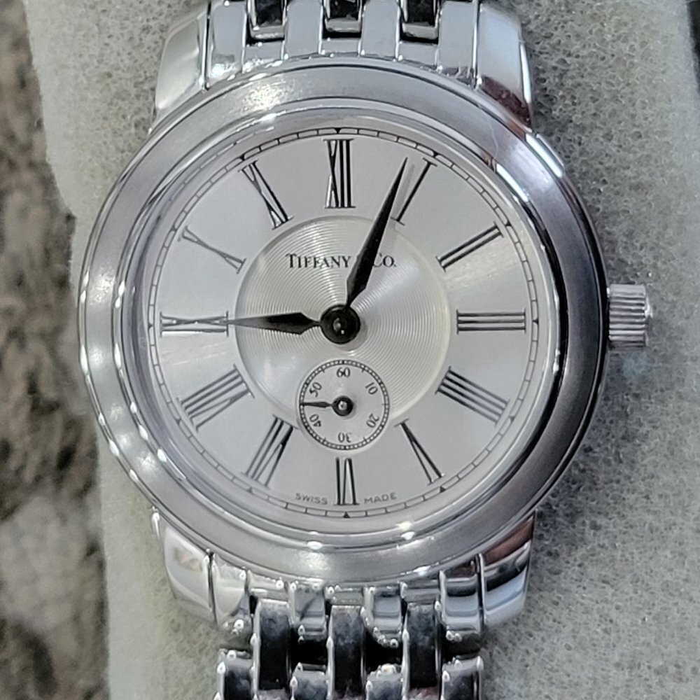Tiffany & Co Sterling Stainless Steel Resonator Round Watch-Woman’s